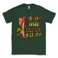 Sports Green steppin into black history Classic Tee - Zillion Design Studio