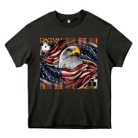 Asphalt American eagle Heavy Core Tee - CowhideDigitalArt