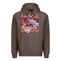 Coffee loads of love valentines day truck Premium Hoodie - NancyCooperArtShop