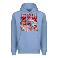 Colony Blue loads of love valentines day truck Premium Hoodie - NancyCooperArtShop