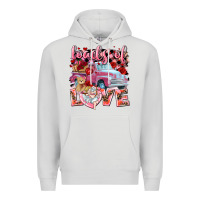 Dove Grey loads of love valentines day truck Premium Hoodie - NancyCooperArtShop