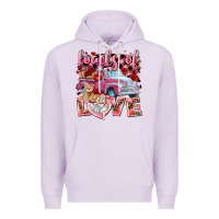 Lilac loads of love valentines day truck Premium Hoodie - NancyCooperArtShop
