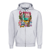 Heather Grey campers have smore fun Zipper Hoodie - RanaPortraitStore