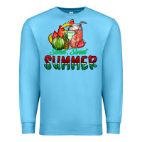 Ocean Blue sweet sweet summer Premium Sweatshirt - CowhideDigitalArt