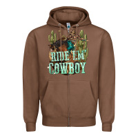Chestnut ride em cowboy Zipper Hoodie - texasbilliewilder