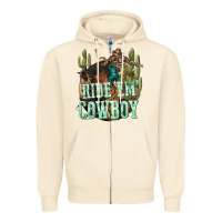 Sandshell ride em cowboy Zipper Hoodie - texasbilliewilder