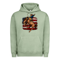 Pigment Oil Green bucking bronco Urban Hoodie - Jasminsmagicworld