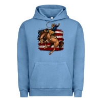 Pigment Pebble Blue bucking bronco Urban Hoodie - Jasminsmagicworld