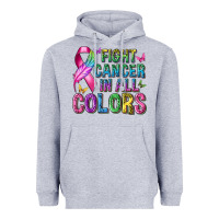 Heather Grey fight cancer in all colors Heavyweight Hoodie - texasbilliewilder