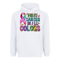 White fight cancer in all colors Heavyweight Hoodie - texasbilliewilder