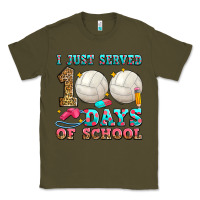 Army Green i just served 100 days of school volleyball Classic Tee - Zillion Design Studio