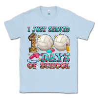 Dusty Blue i just served 100 days of school volleyball Classic Tee - Zillion Design Studio