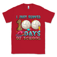 Red i just served 100 days of school volleyball Classic Tee - Zillion Design Studio