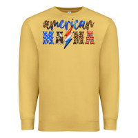 Antique Gold american mama thunderbolt Premium Sweatshirt - HRA Design Shop
