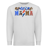 Dove Grey american mama thunderbolt Premium Sweatshirt - HRA Design Shop