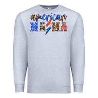 Heather Grey american mama thunderbolt Premium Sweatshirt - HRA Design Shop