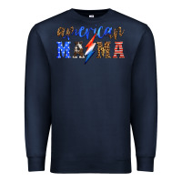 Navy american mama thunderbolt Premium Sweatshirt - HRA Design Shop
