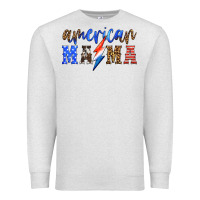 Oatmeal Heather american mama thunderbolt Premium Sweatshirt - HRA Design Shop