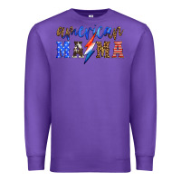 Purple american mama thunderbolt Premium Sweatshirt - HRA Design Shop