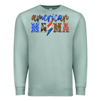 Seafoam american mama thunderbolt Premium Sweatshirt - HRA Design Shop