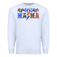 White american mama thunderbolt Premium Sweatshirt - HRA Design Shop