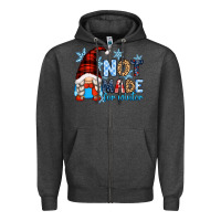 Charcoal Heather not made for winter with gnome Zipper Hoodie - Zillion Design Studio