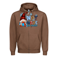 Chestnut not made for winter with gnome Zipper Hoodie - Zillion Design Studio