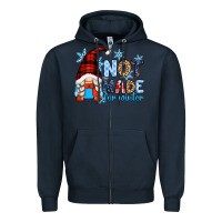Navy not made for winter with gnome Zipper Hoodie - Zillion Design Studio