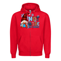 Red not made for winter with gnome Zipper Hoodie - Zillion Design Studio