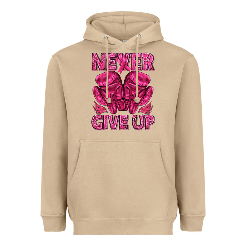 Never Give Up Cancer Heavyweight Hoodie by texasbilliewilder | Teevron