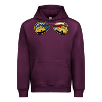 Mauve Wine bus driver american sunglasses Urban Hoodie - Jasminsmagicworld