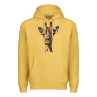 Antique Gold giraffe head Premium Hoodie - LillyAllenDesigns