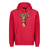 Cardinal giraffe head Premium Hoodie - LillyAllenDesigns
