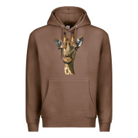 Chestnut giraffe head Premium Hoodie - LillyAllenDesigns