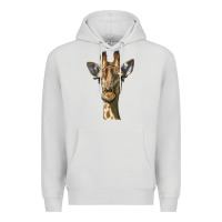 Dove Grey giraffe head Premium Hoodie - LillyAllenDesigns
