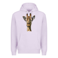 Lilac giraffe head Premium Hoodie - LillyAllenDesigns