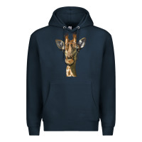 Navy giraffe head Premium Hoodie - LillyAllenDesigns
