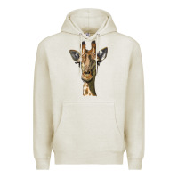Oatmeal Heather giraffe head Premium Hoodie - LillyAllenDesigns