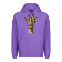 Purple giraffe head Premium Hoodie - LillyAllenDesigns