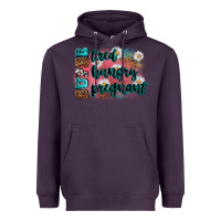 Plum super tired super hungry super pregnant Heavyweight Hoodie - Zillion Design Studio