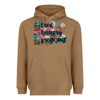 Toasted Coconut super tired super hungry super pregnant Heavyweight Hoodie - Zillion Design Studio