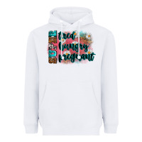 White super tired super hungry super pregnant Heavyweight Hoodie - Zillion Design Studio