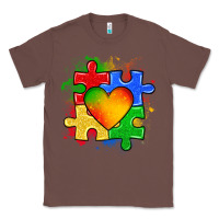 Chestnut autism puzzle pieces heart Classic Tee - Zillion Design Studio