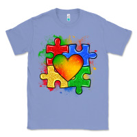 Colony Blue autism puzzle pieces heart Classic Tee - Zillion Design Studio