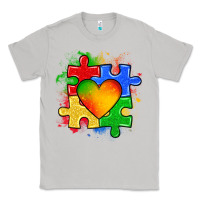 Moon Dust autism puzzle pieces heart Classic Tee - Zillion Design Studio