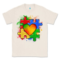 Autism Puzzle Pieces Heart Classic Tee | Teevron