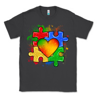 Smoke autism puzzle pieces heart Classic Tee - Zillion Design Studio