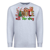 Heather Grey jingle all the way Premium Sweatshirt - FaDigitalArtStudio