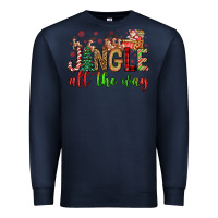 Navy jingle all the way Premium Sweatshirt - FaDigitalArtStudio