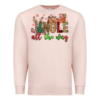 Pale Pink jingle all the way Premium Sweatshirt - FaDigitalArtStudio